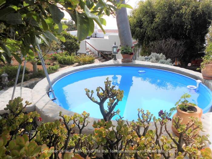 Haus im mediterranen Fincastil, Garten, Terrasse und Pool in El Sauzal