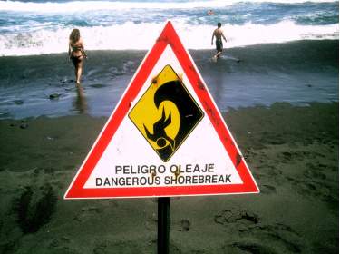 Playa el Socorro Warnung